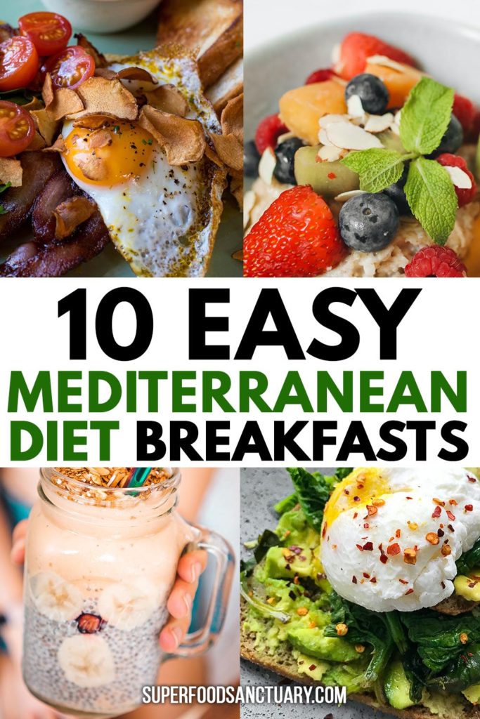 Start your day with these healthy Mediterranean diet breakfast recipes. The Mediterranean diet focuses on whole grains, fresh fruit & veggies, healthy fat and protein that nourish you in the morning and fuel your whole day. 