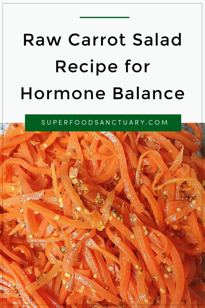 When it comes to what to eat to balance your hormones, carrots are the star of the show! Below is a tantalizing raw carrot salad recipe for hormone balance. A perfect salty snack or filling lunch/dinner side dish! 