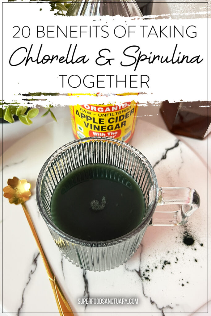Unlock the secrets and benefits of taking chlorella and spirulina together in this post! Each of these super greens complements and supports the other through their powerful nutrient synergy!  