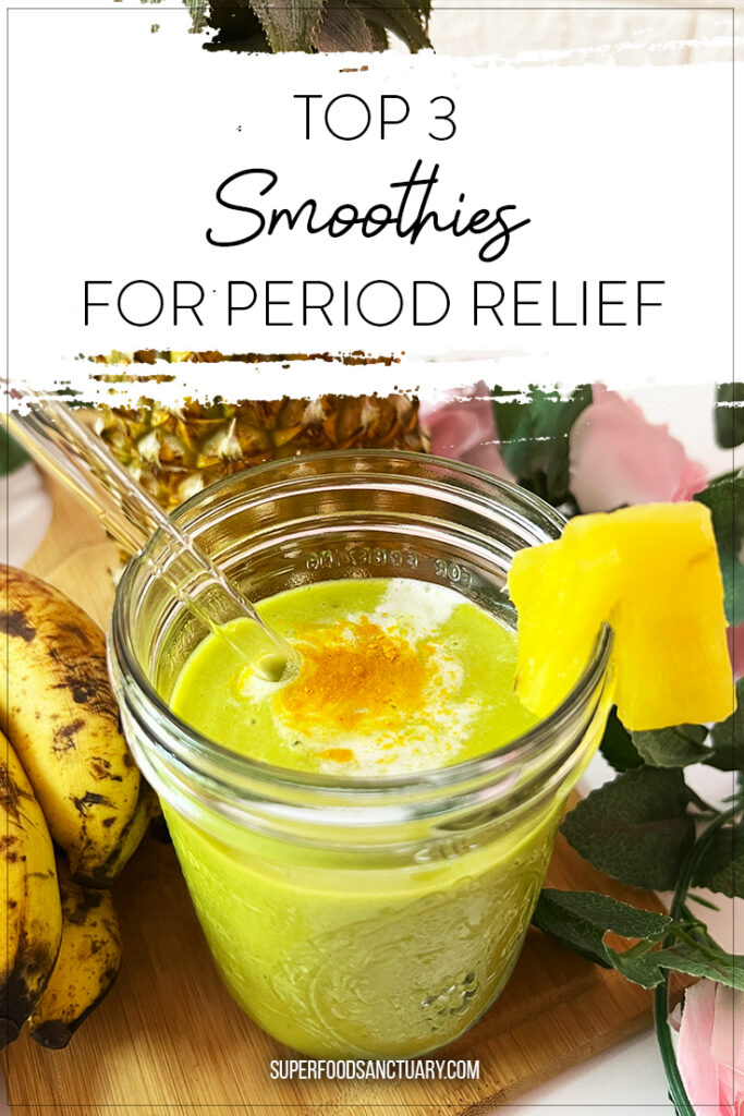 Here are 3 green smoothies for heavy periods, cramps & period relief that I hope will help you! 