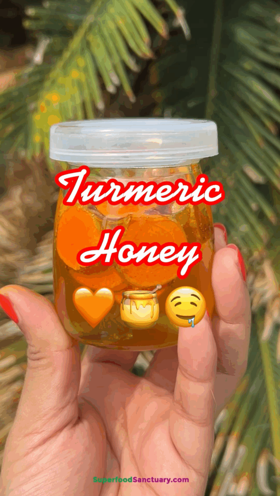This turmeric honey recipe blends raw honey with ground or fresh turmeric, creating a natural remedy rich in antioxidants and anti-inflammatory properties - great for immunity, digestion, and overall wellness. 